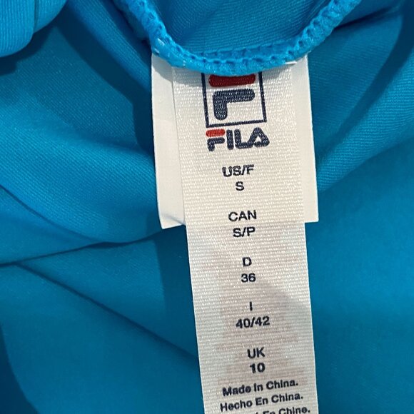 Fila Groundbreaker Full Coverage Tank Womens S Blue Ribbed Stretch Tennis - Picture 6 of 7